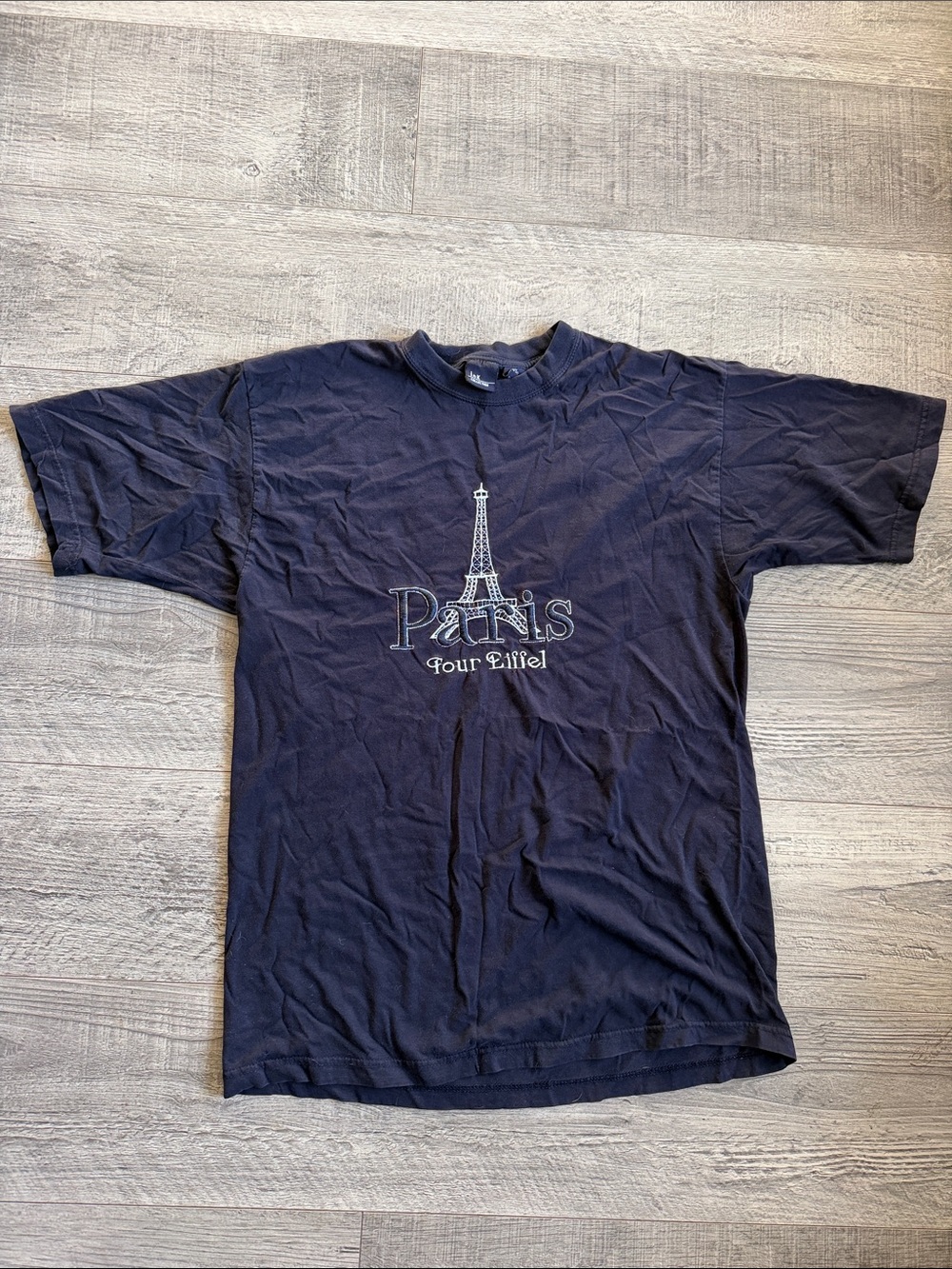 Paris Eiffel Graphic Tee - Navy